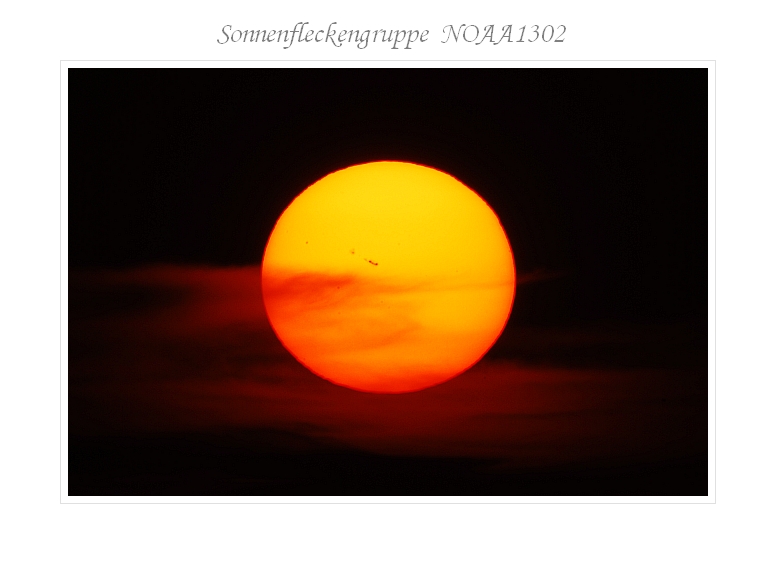 Sonnenfleckengruppe NOAA 1302 27.09.2011